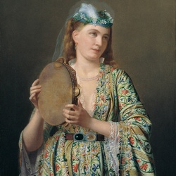 Jigsaw puzzle: Lady with a tambourine