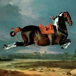 Jigsaw puzzle: Horse performing capriole