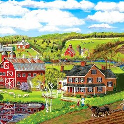 Jigsaw puzzle: Spring plowing