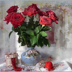 Jigsaw puzzle: Velvet red roses