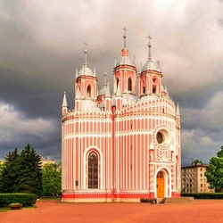 Jigsaw puzzle: Church of the Nativity of St. John the Baptist (Chesmenskaya)