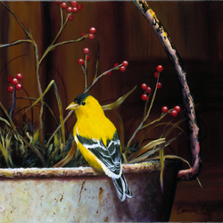 Jigsaw puzzle: American goldfinch
