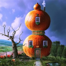 Jigsaw puzzle: Pumpkin house