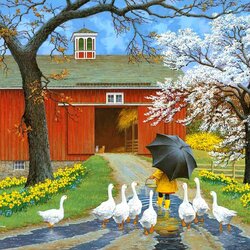 Jigsaw puzzle: With geese
