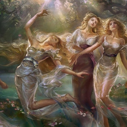 Jigsaw puzzle: Dancing by the water