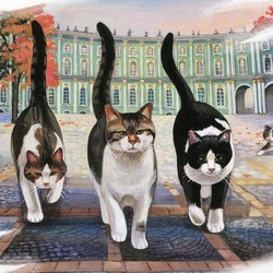 Jigsaw puzzle: Cats of the city of Petersburg