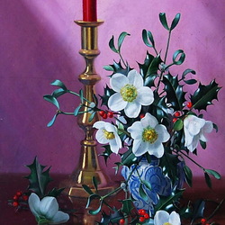 Jigsaw puzzle: Still life with candle and jasmine