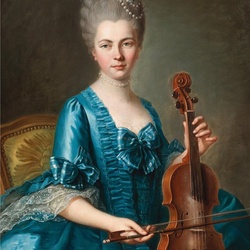 Jigsaw puzzle: Young lady with violin