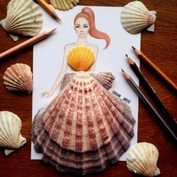 Jigsaw puzzle: Seashell dress