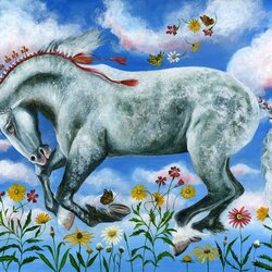 Jigsaw puzzle: Horse in heaven