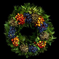 Jigsaw puzzle: Wreath of berries