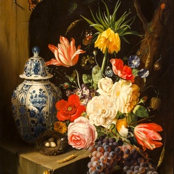 Jigsaw puzzle: Bouquet of flowers and Chinese vase