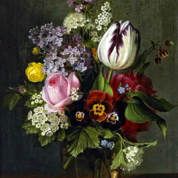 Jigsaw puzzle: Bouquet of flowers in a vase