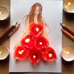 Jigsaw puzzle: Candle dress