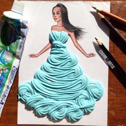 Jigsaw puzzle: Toothpaste dress