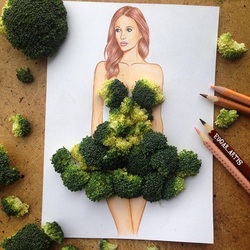 Jigsaw puzzle: Broccoli dress