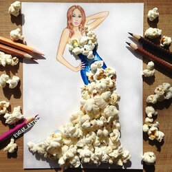 Jigsaw puzzle: Popcorn dress