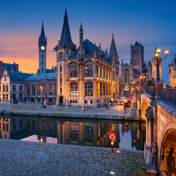 Jigsaw puzzle: Evening Ghent