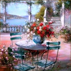 Jigsaw puzzle: Table with flowers