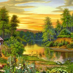 Jigsaw puzzle: Summer afternoon