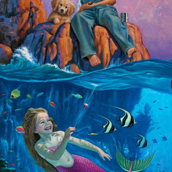 Jigsaw puzzle: Naughty little mermaid