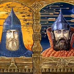 Jigsaw puzzle: Lord Veliky Novgorod and Moscow Ordynskaya