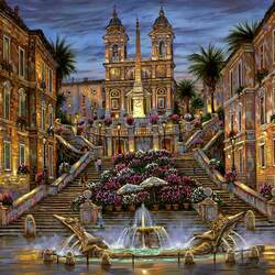 Jigsaw puzzle: Spanish Steps in Rome
