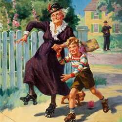 Jigsaw puzzle: Granny on rollers