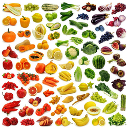 Jigsaw puzzle: Fruit and vegetable rainbow