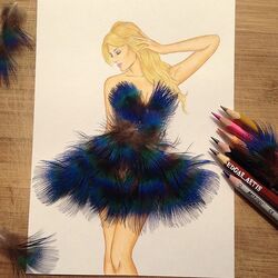 Jigsaw puzzle: Feather dress