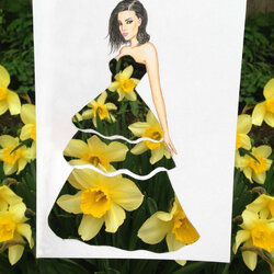 Jigsaw puzzle: Dress with daffodils
