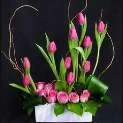 Jigsaw puzzle: Tulips and roses