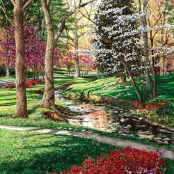 Jigsaw puzzle: Spring in the park