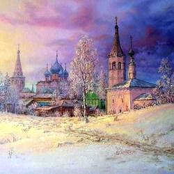Jigsaw puzzle: Suzdal in winter