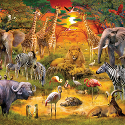 Jigsaw puzzle: ANIMALS OF AFRICA