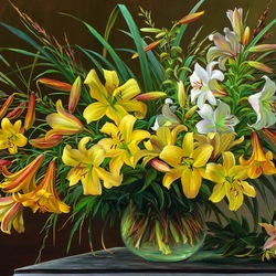 Jigsaw puzzle: Golden lily