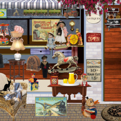Jigsaw puzzle: Black cat in the store