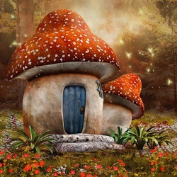 Jigsaw puzzle: Mushroom house
