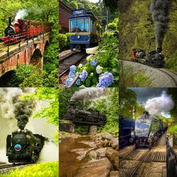 Jigsaw puzzle: Locomotives ... Trains ...