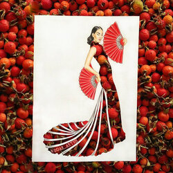 Jigsaw puzzle: Chinese inspiration and rose hips