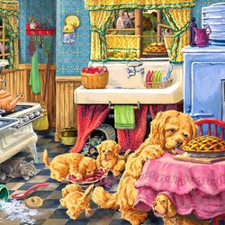 Jigsaw puzzle: Dogs and Pies