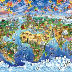 Jigsaw puzzle: World map