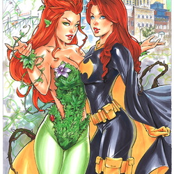 Jigsaw puzzle: Poison ivy and Batgirl