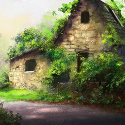 Jigsaw puzzle: House in the woods