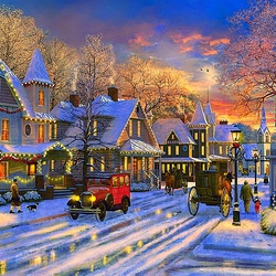 Jigsaw puzzle: Christmas in a small town