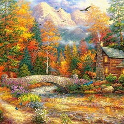 Jigsaw puzzle: Golden autumn