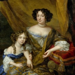 Jigsaw puzzle: Portrait of a noblewoman with her daughter
