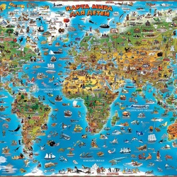 Jigsaw puzzle: Illustrated World Maps