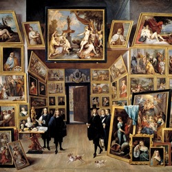 Jigsaw puzzle: Archduke Leopold Wilhelm in his gallery of paintings