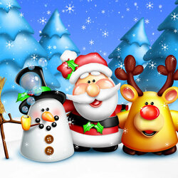 Jigsaw puzzle: Santa and his friends